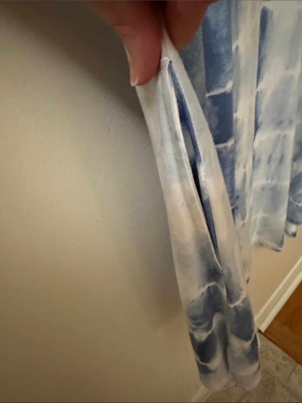Lord & Taylor Blue Tie-Dye Short Sleeve Swing Dress - Picture 5 of 5